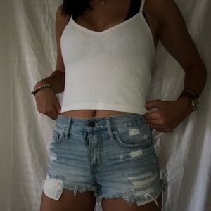 Hollister ripper jean shorts